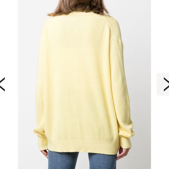 NEW! Re/Done cardigan 90’s oversized cardigan yellow 100% cotton … - Picture 6 of 11